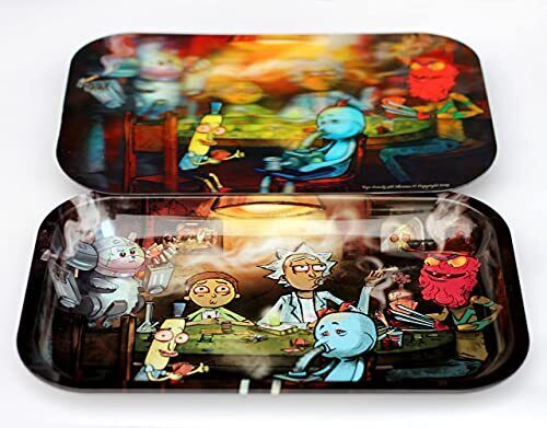 EyeCandy Rolling Tray with 3D Art Magnetic Lid Tray | R&M Poker | Brand New