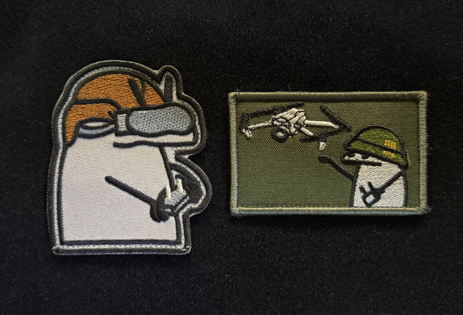 Ukraine Military Morale Patches Tactical Badge flork drone pilot 2 pcs Hook