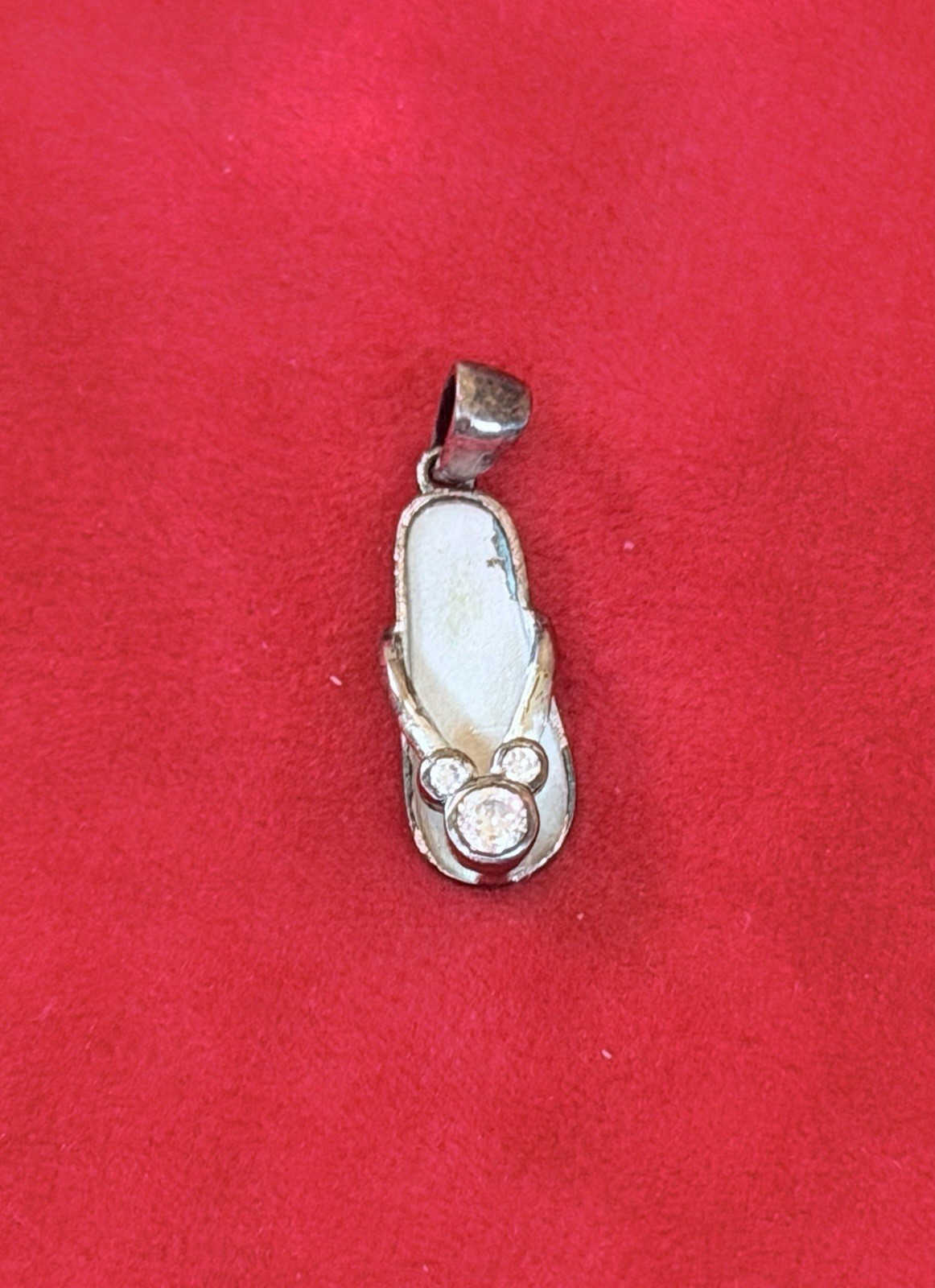 Vintage JCM - Disney Mickey Flip Flop Pendant - Sterling Silver .925 - W.D.W. Vintage JCM - Disney Mickey Flip Flop Pendant - Sterling Silver .925 - W.D.W.