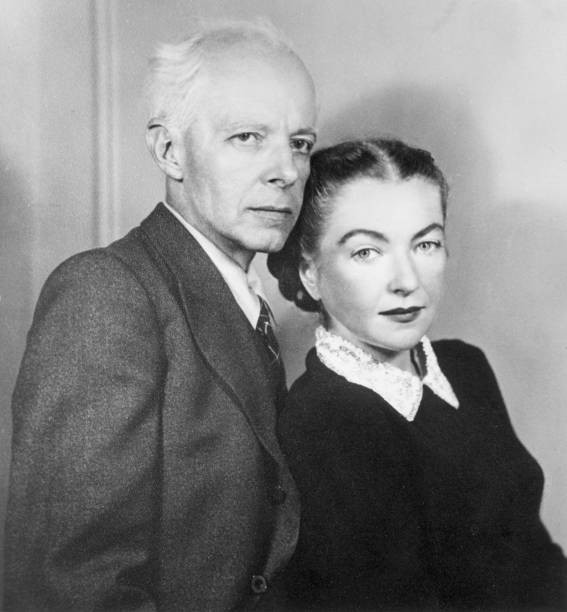 Hungarian composer Bela Bartok with his wife Ditta This was compose- Old Photo