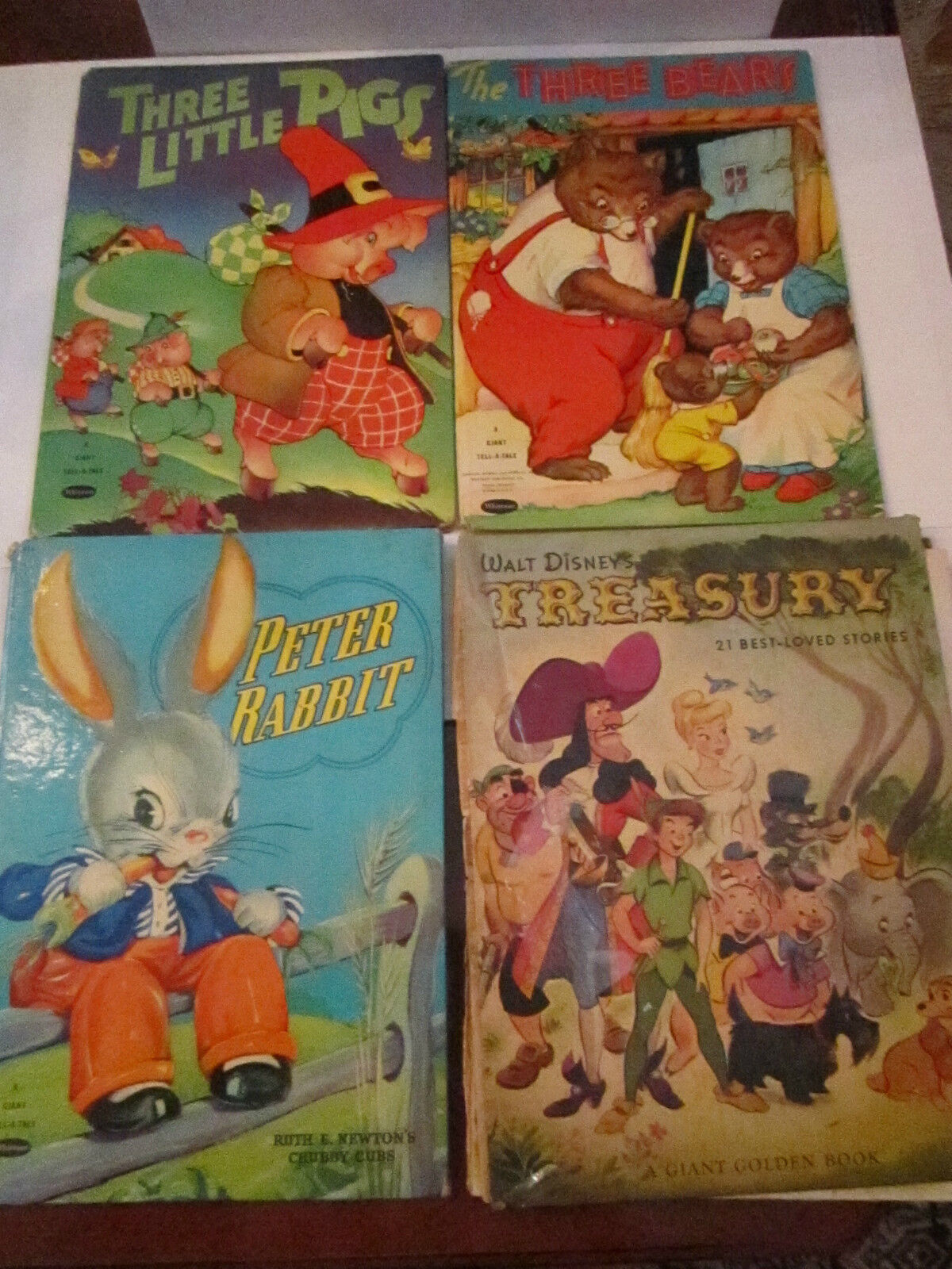 LOT OF (4) VTG BOOKS:  THREE LITTLE PIGS, THREE BEARS, PETER RABBIT ++ - TUB BBB
