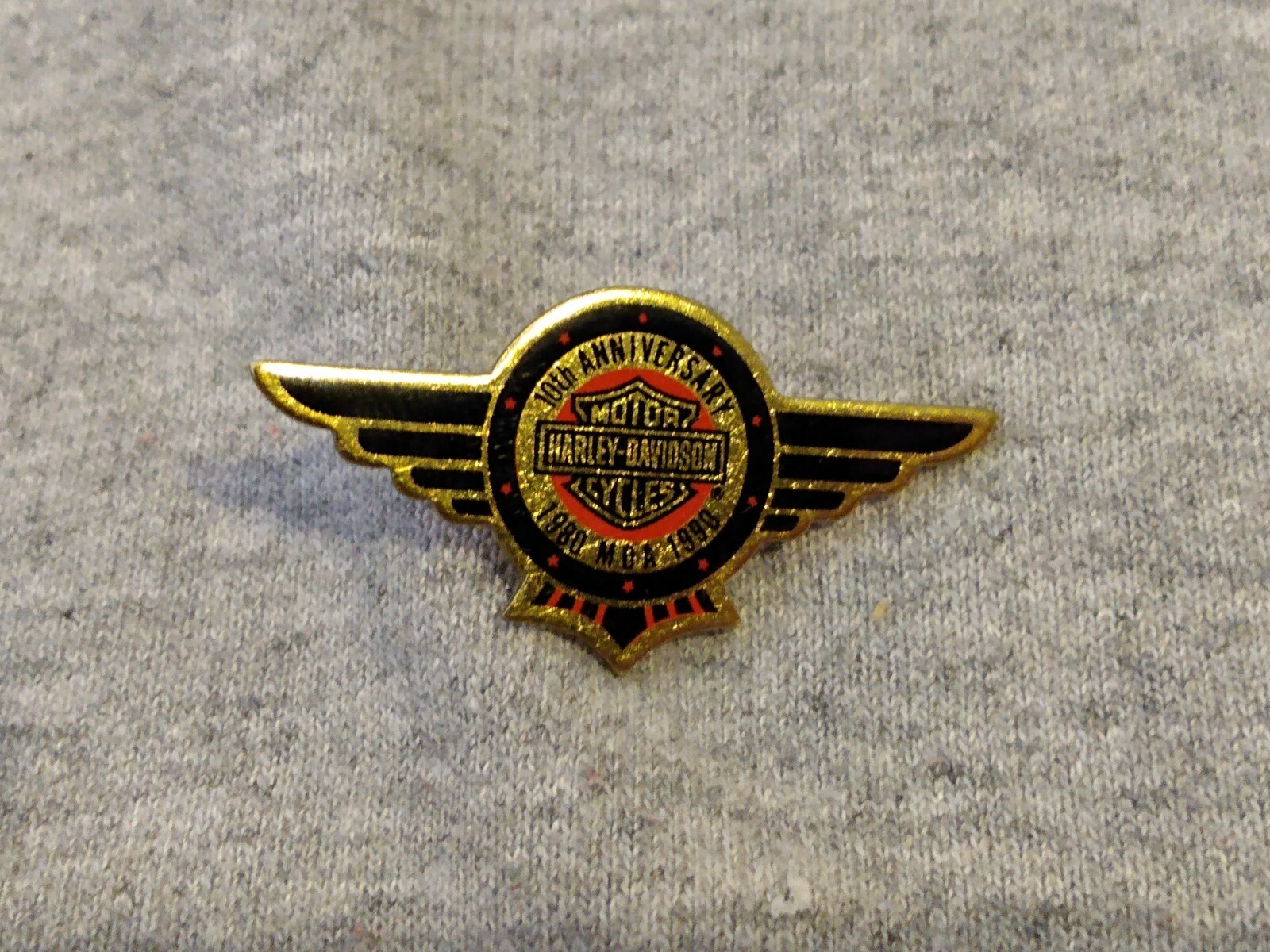 Harley Davidson MDA 1980-1990 10th Anniversary Hat Jacket Vest Pin