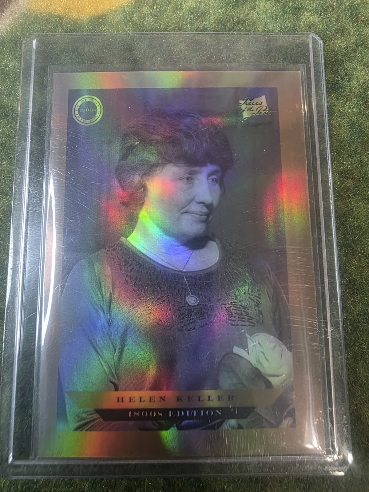 2024 Pieces Of The Past #B-112 Helen Keller Gold Refractor /10