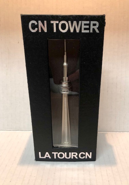 CN Tower silver-tone metal souvenir original box 5-1/4\