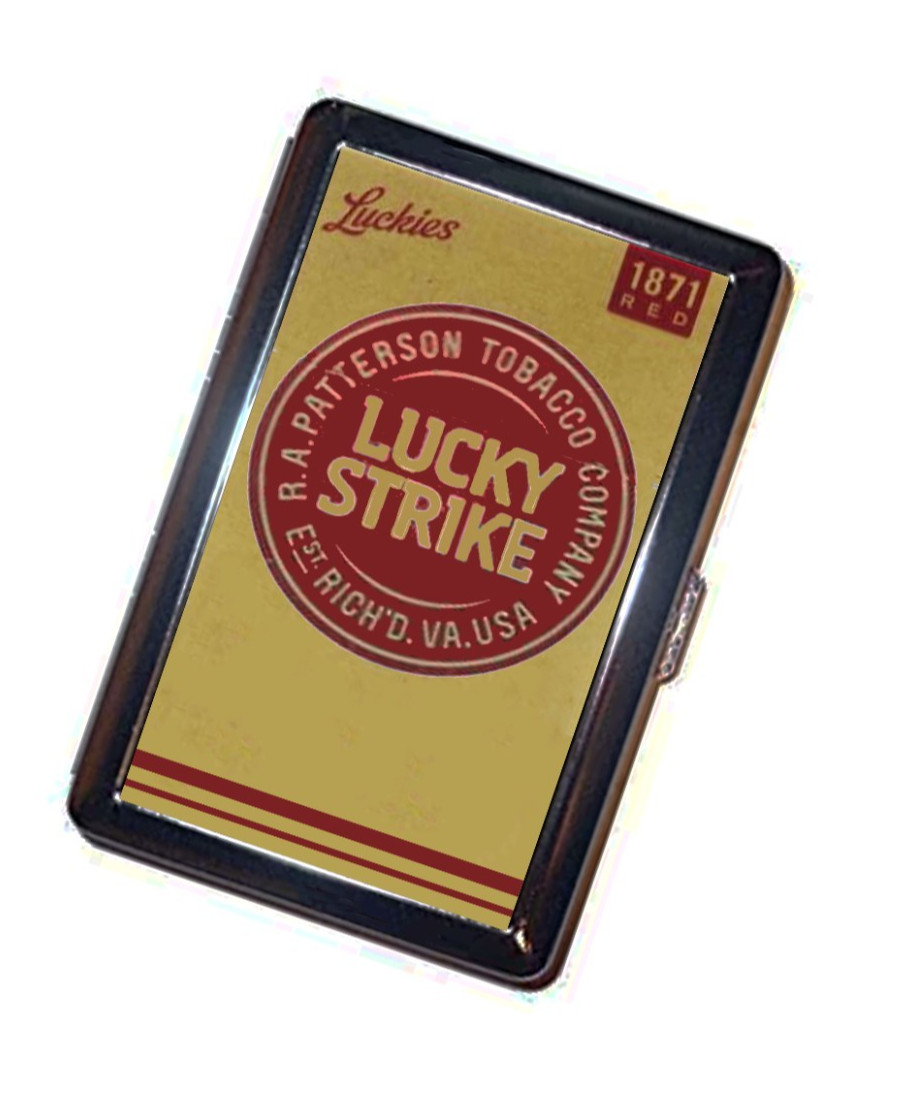 Cigarette case Lucky Strike OLD SKOOL advertisement Handmade Accessory