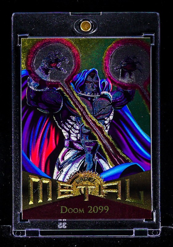 Doom 2099 RARE VINTAGE METAL FOIL ETCHED DOOMSDAY CARD Marvel MCU