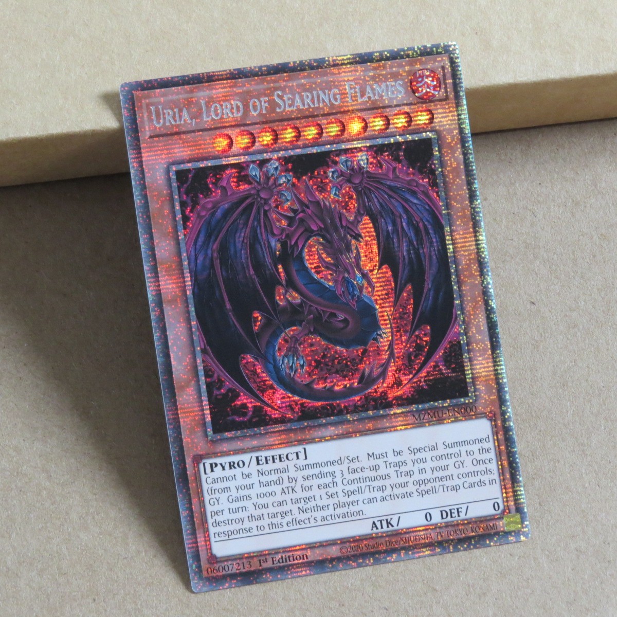 Yu-Gi-Oh Uria Lord Of Searing Flames MZMU-EN000 1st Edition Starlight Rare