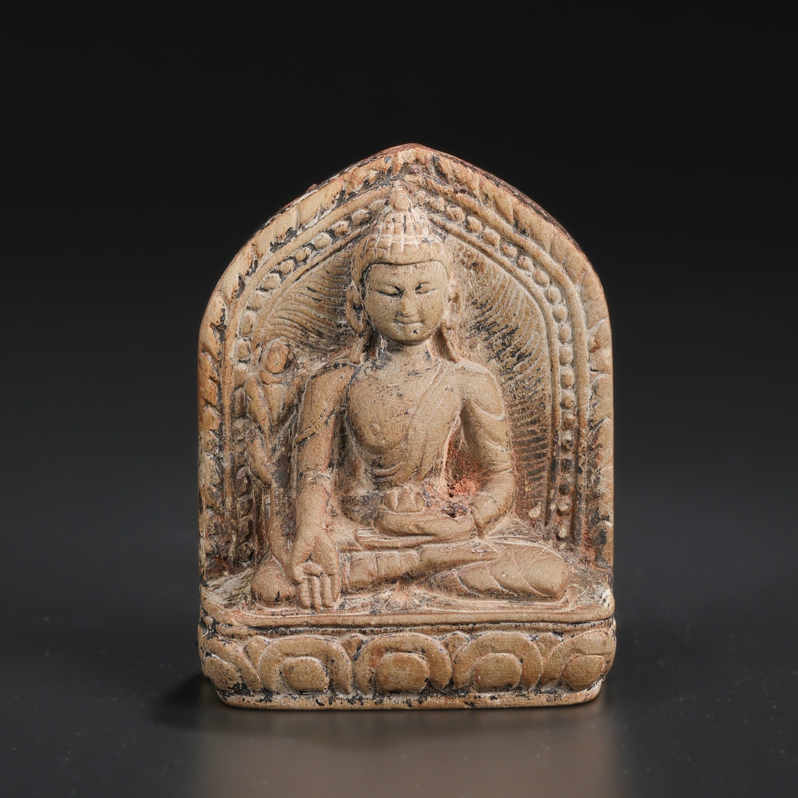 Antique Himalayan Nepalese Stone Buddha Sculpture Amulet Antique Himalayan Nepalese Stone Buddha Sculpture Amulet