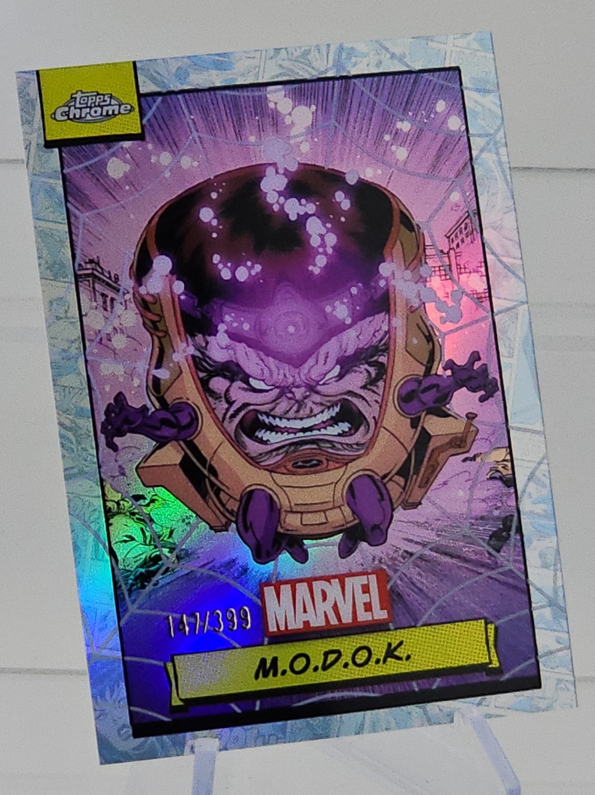 2024 Topps Chrome Marvel Spider Web Refractors /399 M.O.D.O.K Tales Of Suspence