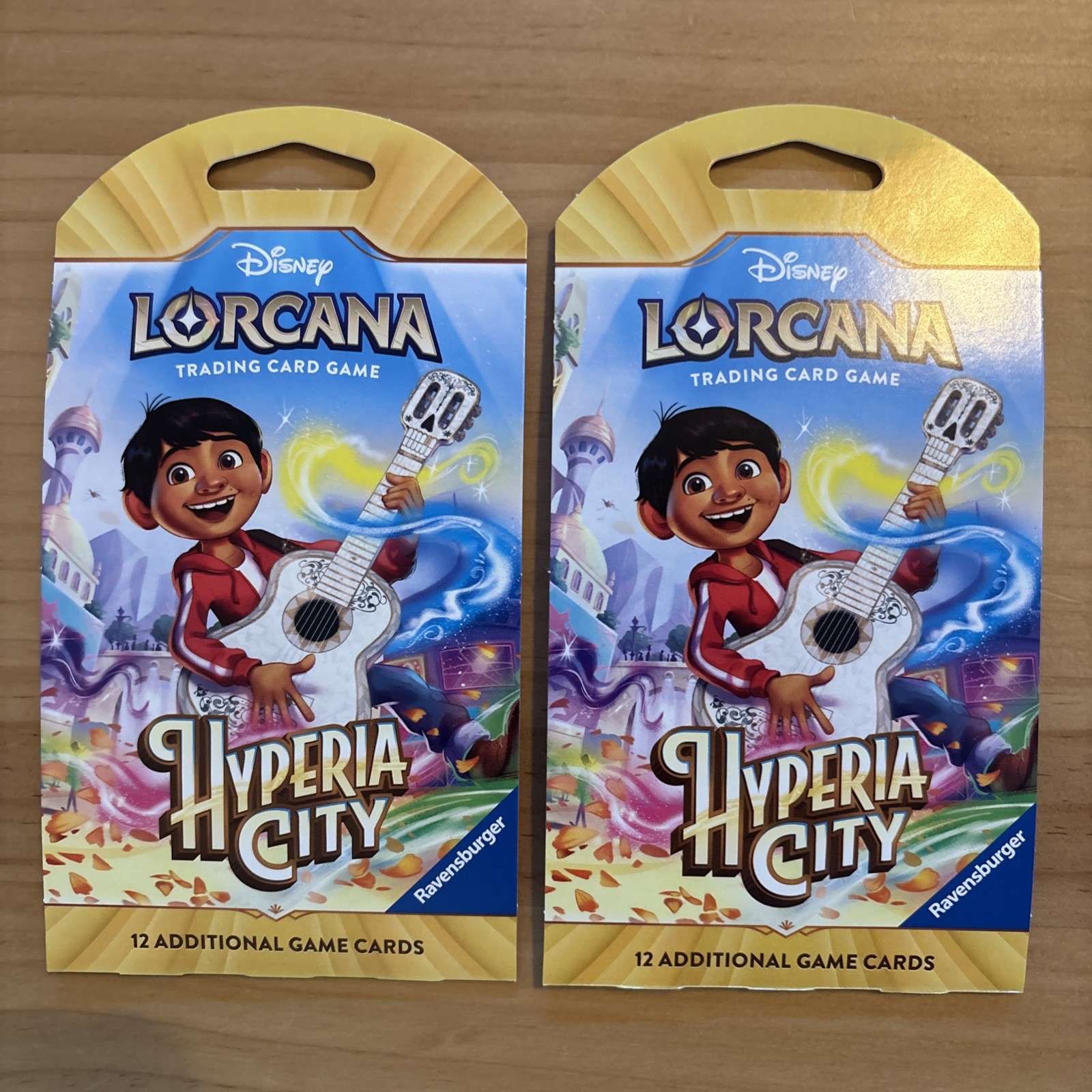 Disney Lorcana: Hyperia City Sleeved Booster Pack LOT OF 2 (New/Sealed) 