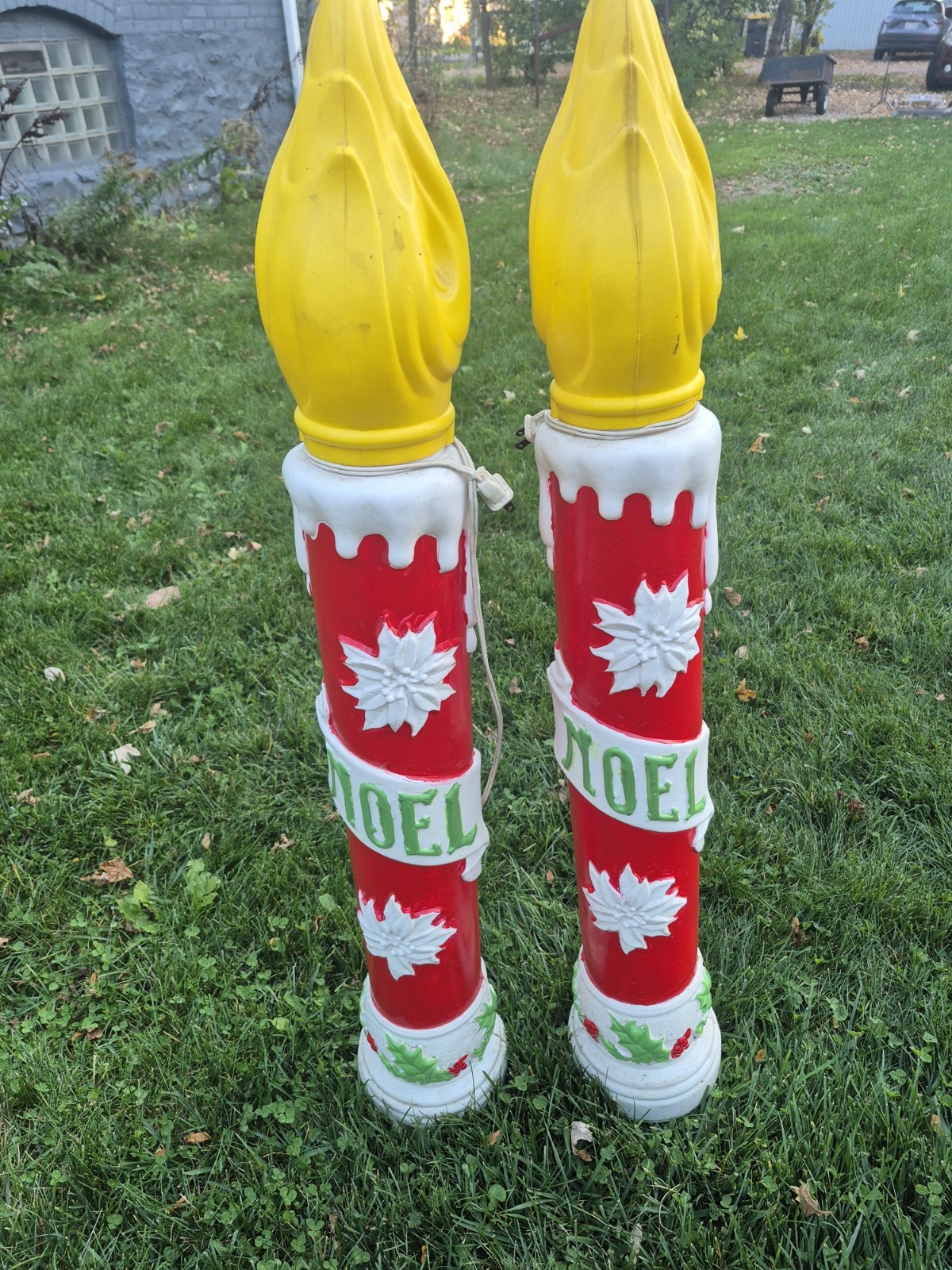 VINTAGE EMPIRE BLOW MOLDS CANDLESTICKS PAIR 39\