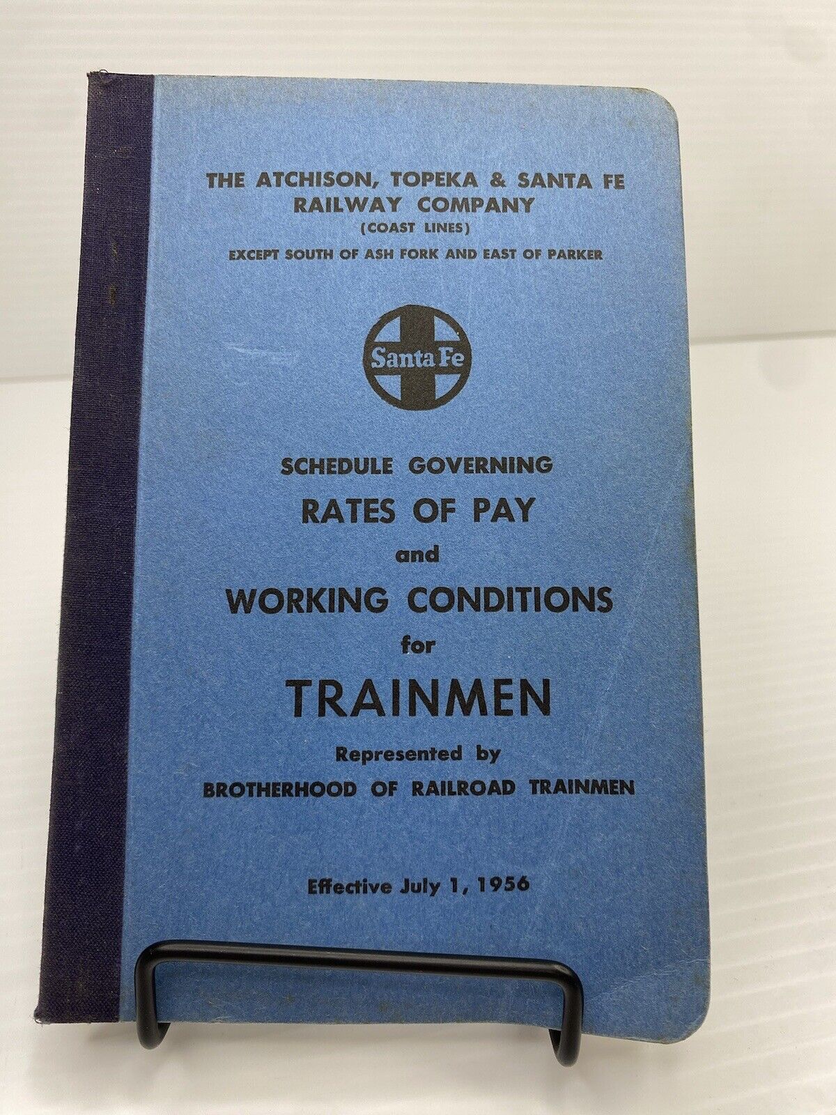 1956 Atchison Topeka Santa Fe Railway Co Schedule Working Cond Trainmen Railroad