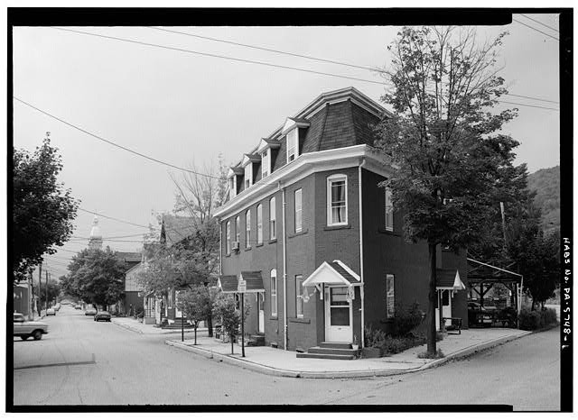 Photo:Northumberland PA 1900s Brick Corner House Street View Downtown