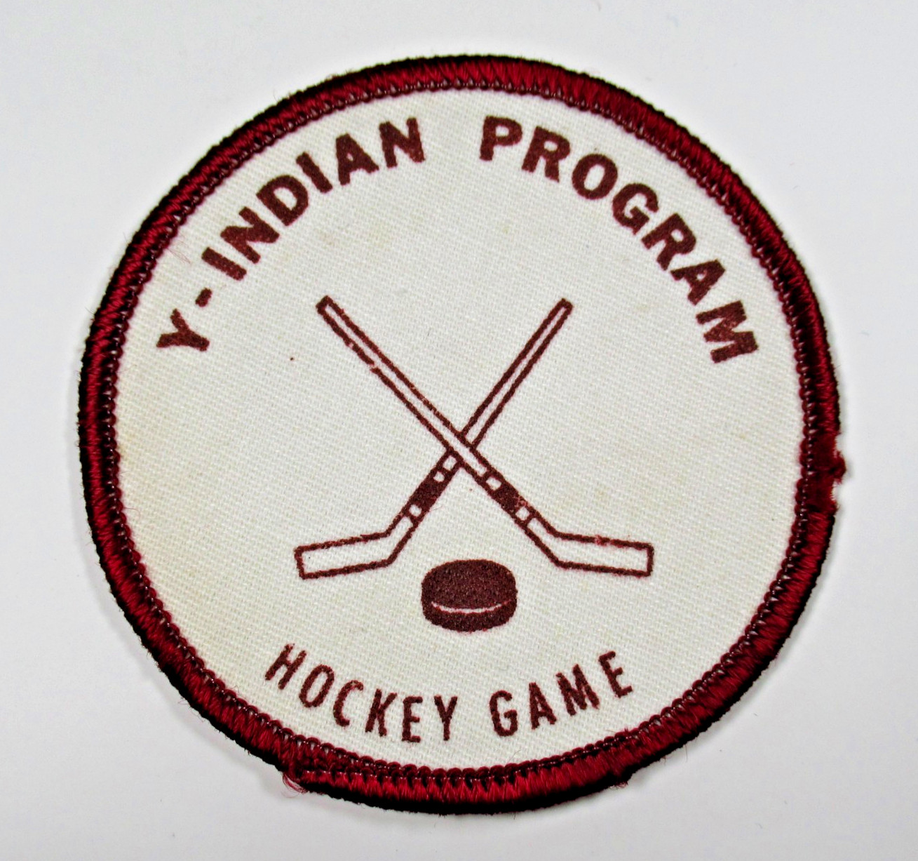 YMCA Y Indian Program Hockey Game Patch Vintage Activity Sew On