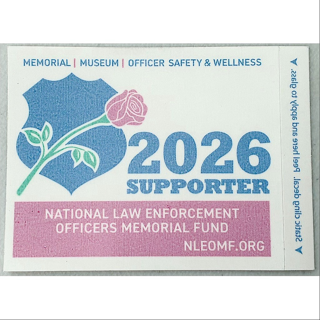 2026 NATIONAL LAW ENFORCEMENT OFFICERS MEMORIAL POLICE SUPPORTER STICKER NEW
