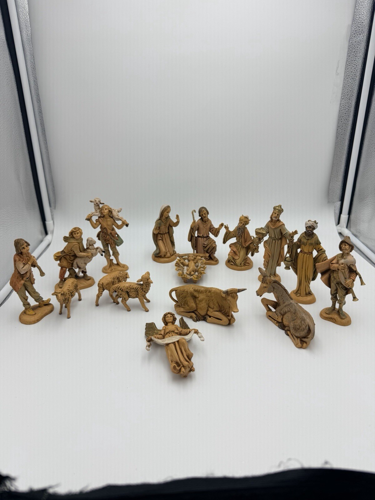 VINTAGE FONTANINI, DEPOSE ITALY NATIVITY SET 17 PC