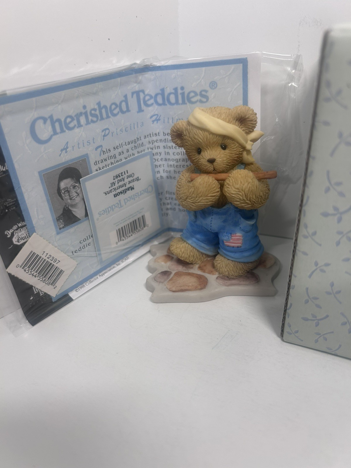 Cherished Teddies 112397 Madison Brave Americans One And All  w/ BOX & COA