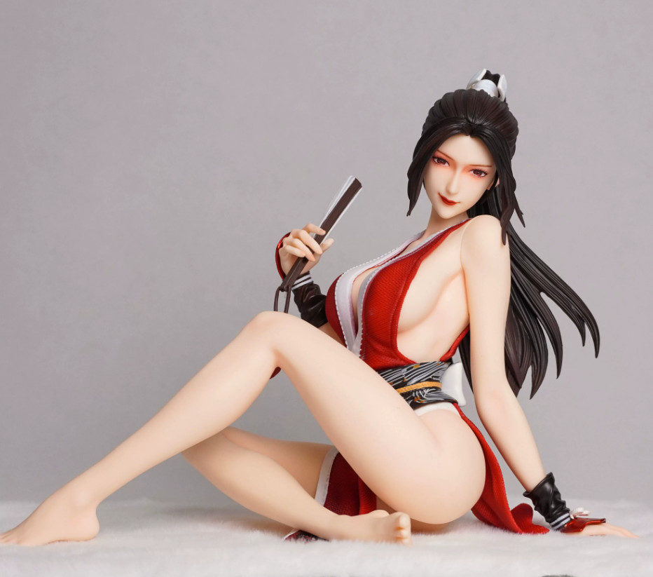 Game Anime 1/4 scale The girl holding a fan PVC  Figure New No Box