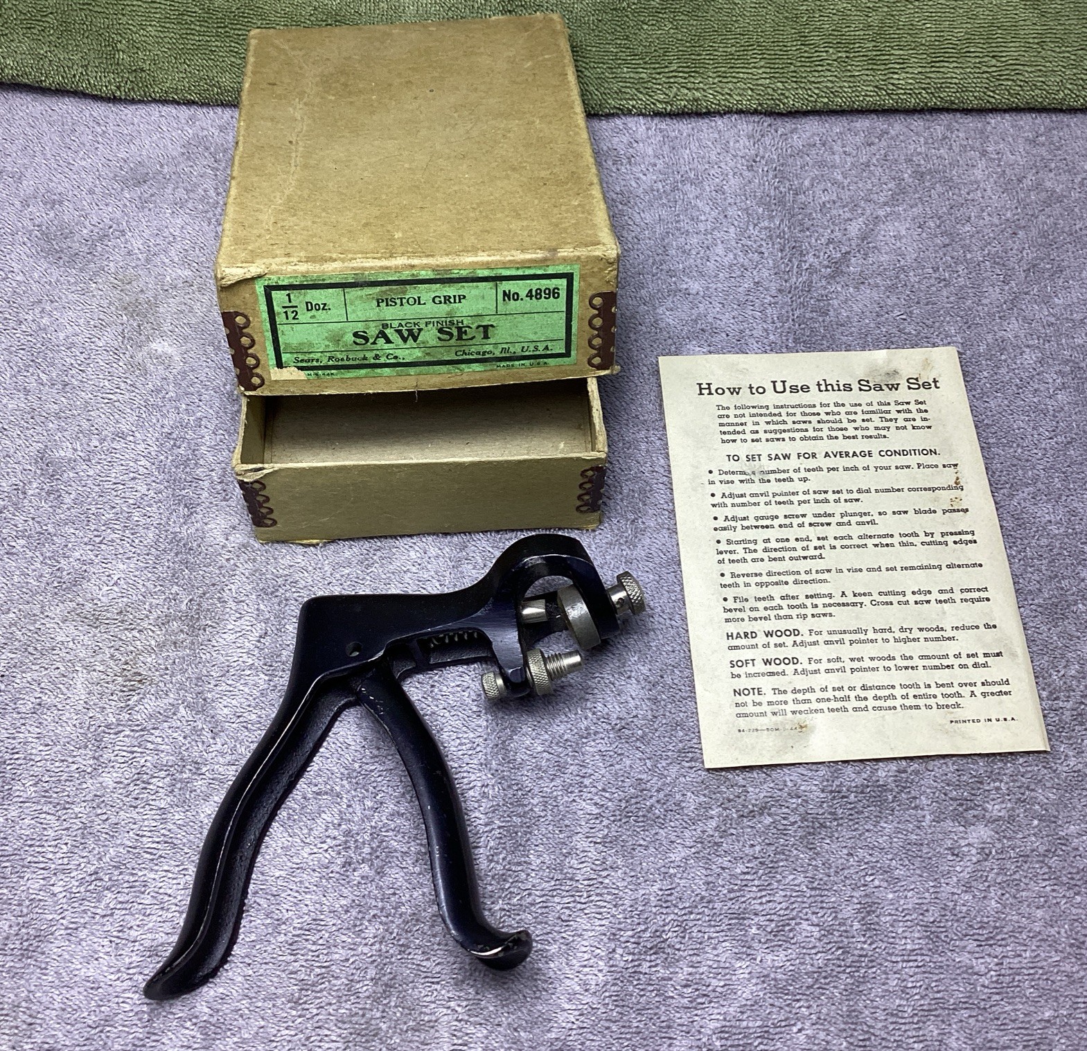 VTG. SEARS SAW SET NO. 4896