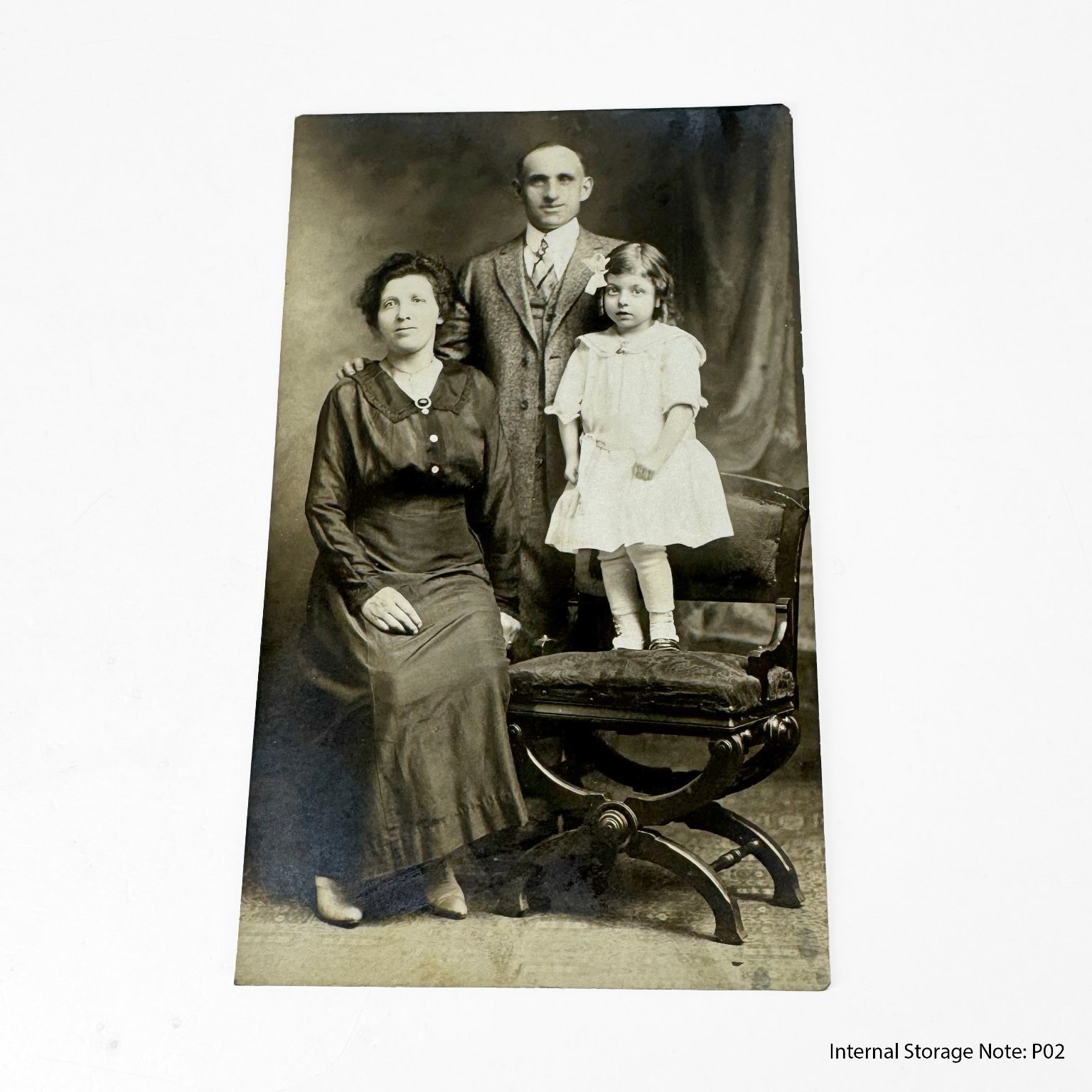 Vintage Real Photo Postcard RPPC Family Portrait Man Woman Child 1910s 1920s Vintage Real Photo Postcard RPPC Family Portrait Man Woman Child 1910s 1920s