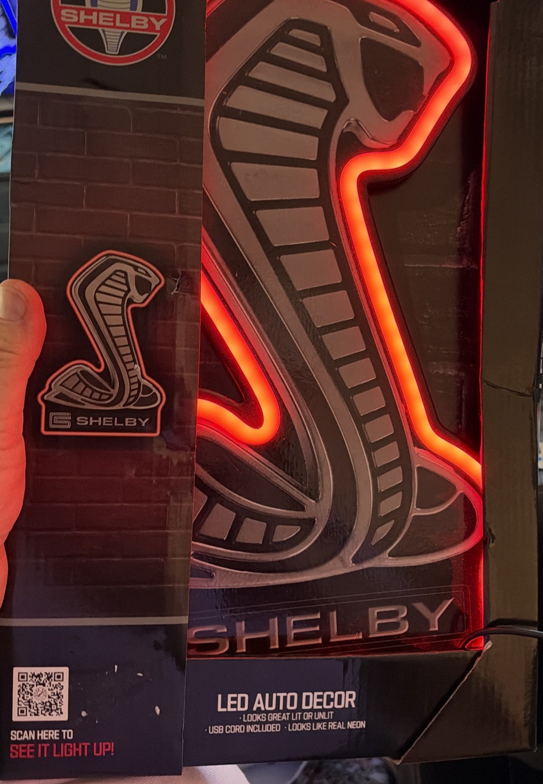 CARROLL SHELBY COBRA MUSTANG LED NEON SIGN SNAKE JET SVT GT350 GT500 Ships Free