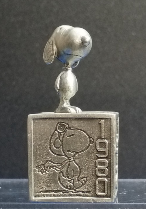 Vintage Peanuts Snoopy Flying Ace Metal Figurine Pedestal Base 1950 Anniversary Vintage Peanuts Snoopy Flying Ace Metal Figurine Pedestal Base 1950 Anniversary
