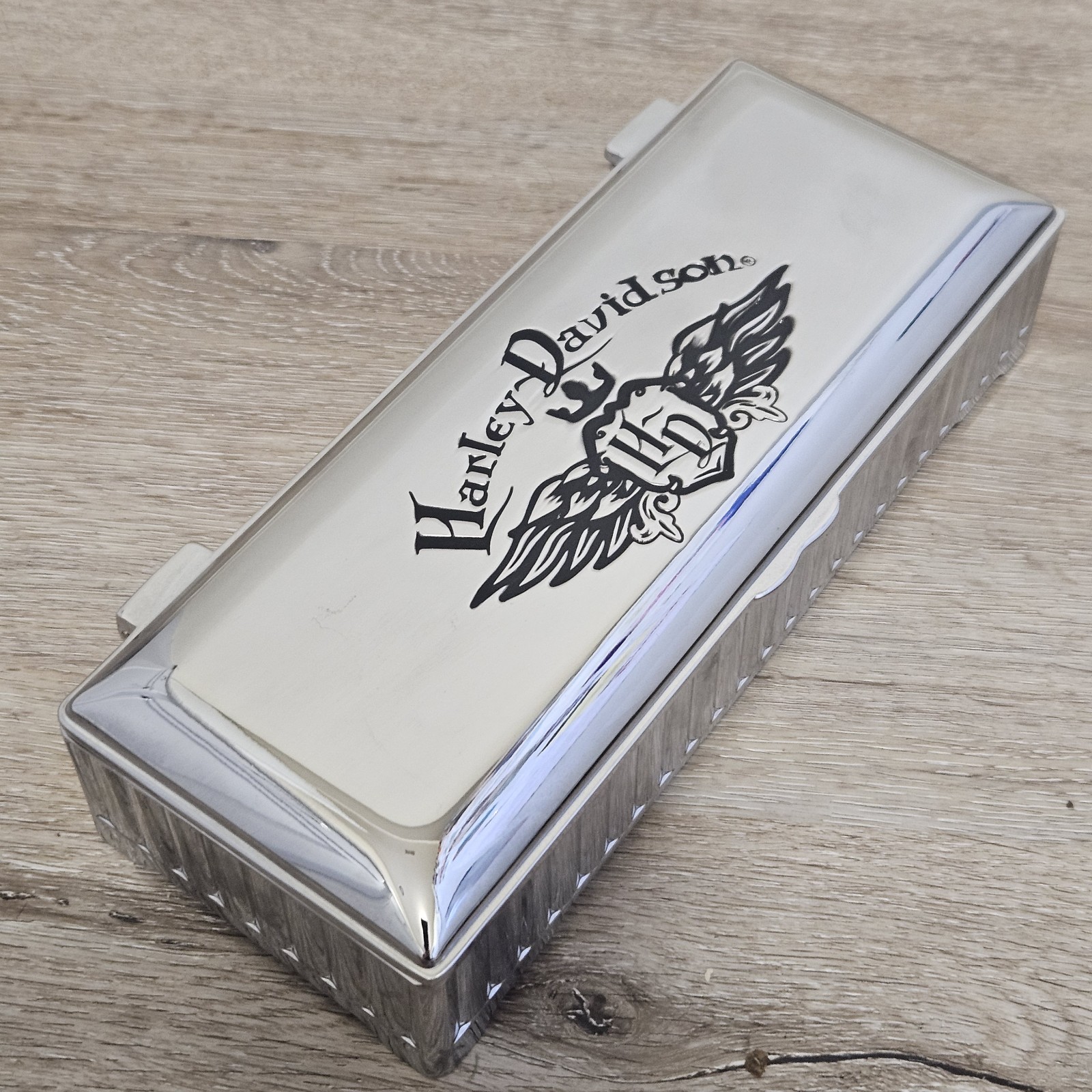 Harley Davison Jewelry Box Silver Tone