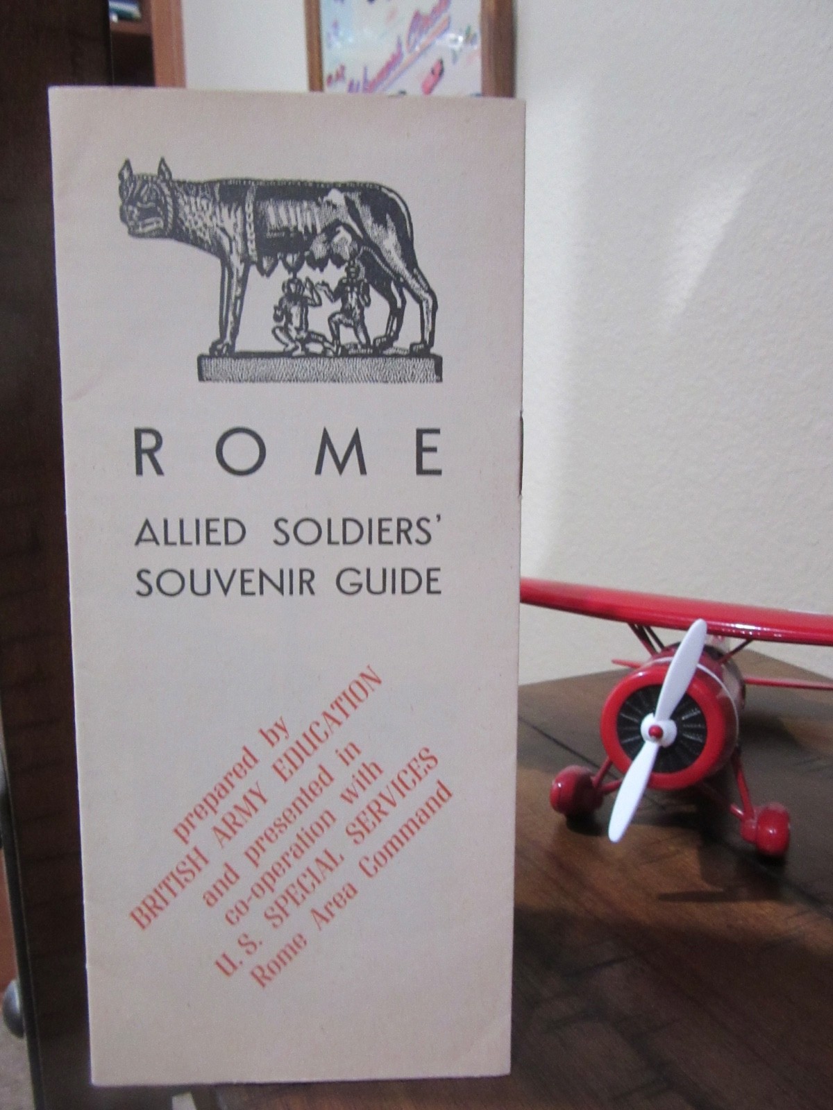 WWII Rome Allied Soldiers Souvenir Guide w/ foldout Map & Tourist Info EX COND
