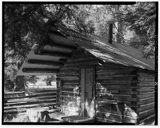 Photo:Horse Ranch Cabin Log Cabin 1900s East Front Log Shelter