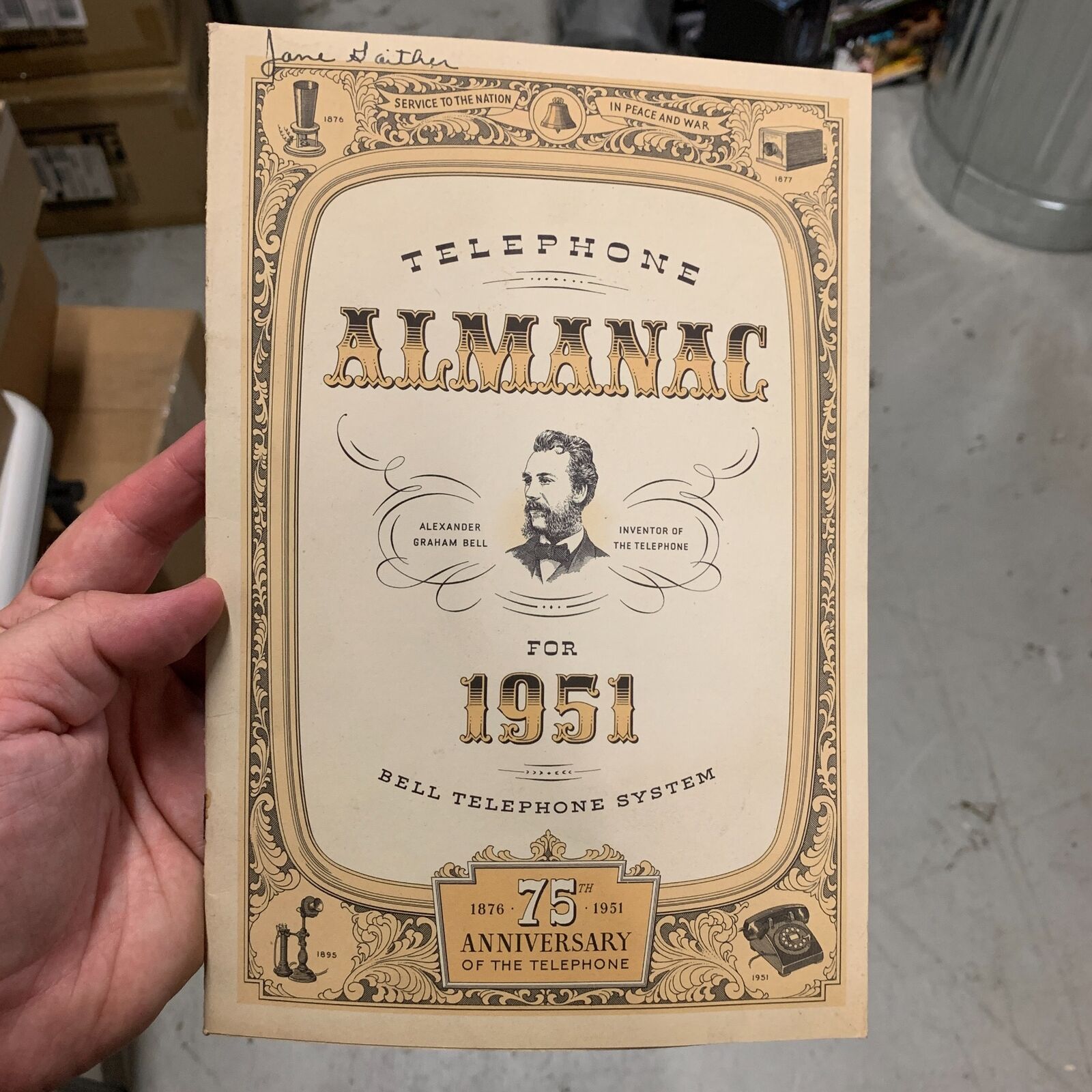 Vintage c.1950s Telephone Almanac - Bell Telephone Systems 75th Anniversary 1951