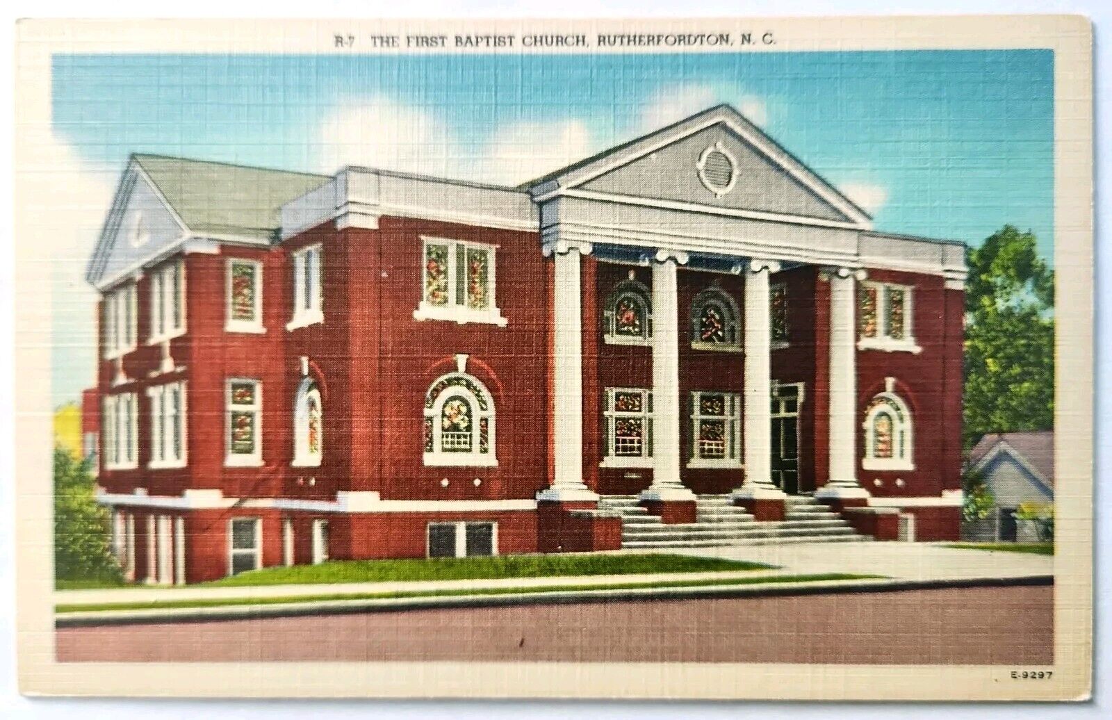 Rutherfordton NC-North Carolina, The First Baptist Church Vintage Postcard