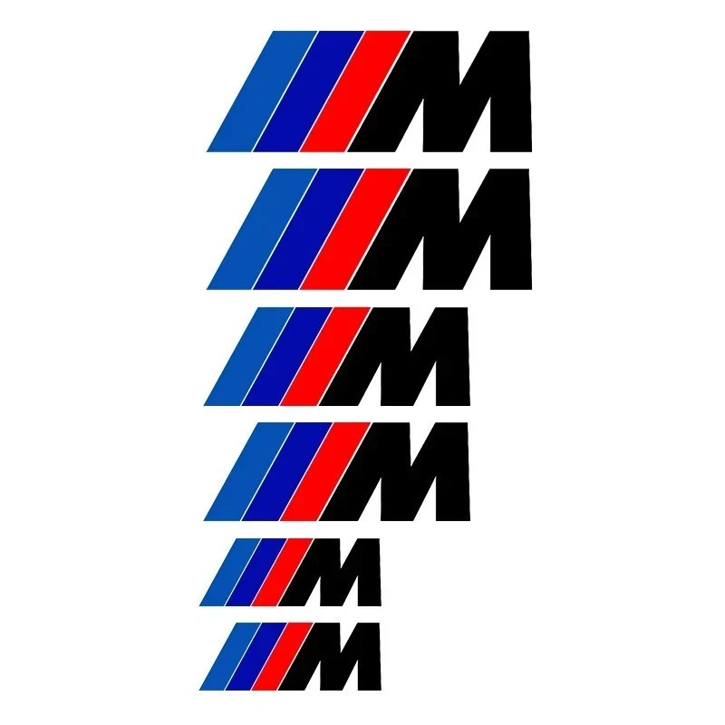 6pcs Car Brake Caliper Sticker Heat Resistant Decals for BMW 6pcs Car Brake Caliper Sticker Heat Resistant Decals for BMW