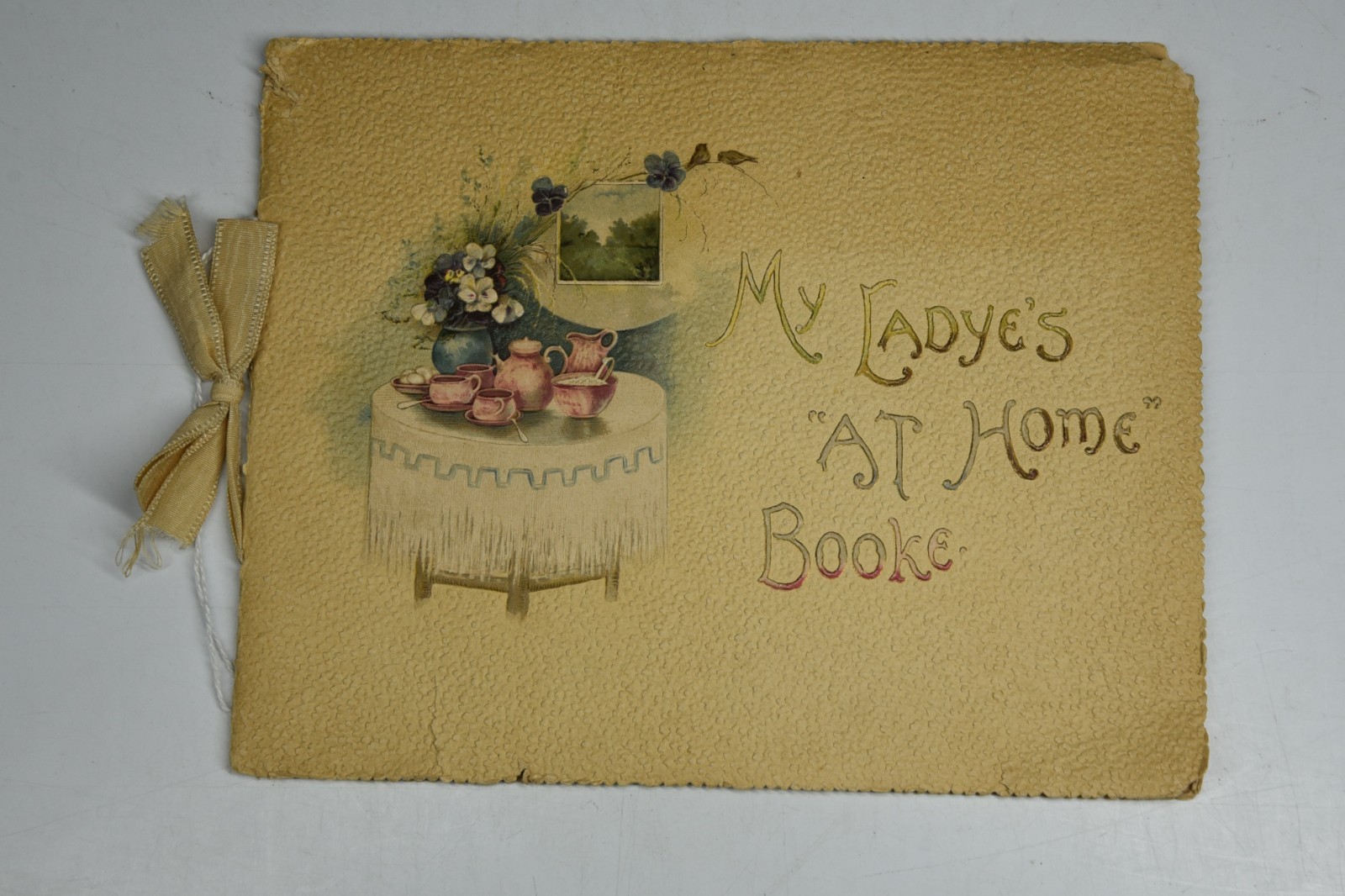 Antique My Ladye\'s At Home Booke Daily Journal Stationery Housewife Victorian