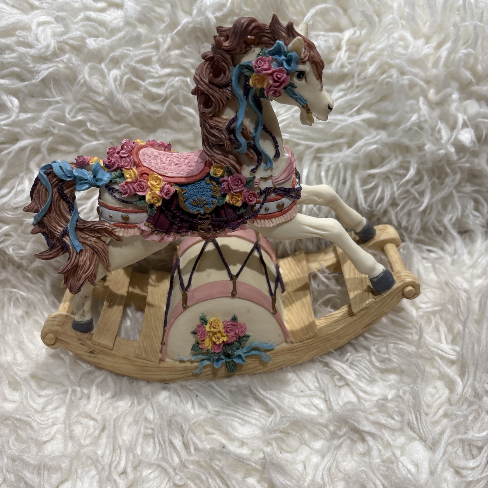 Westland Carousal Rocking Horse Musical Floral Intricate Details