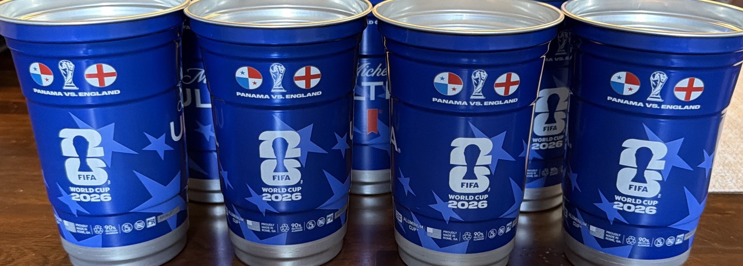 4 New Michelob Ultra Soccer FIFA World Cup 2026 Blue Cup England vs Panama