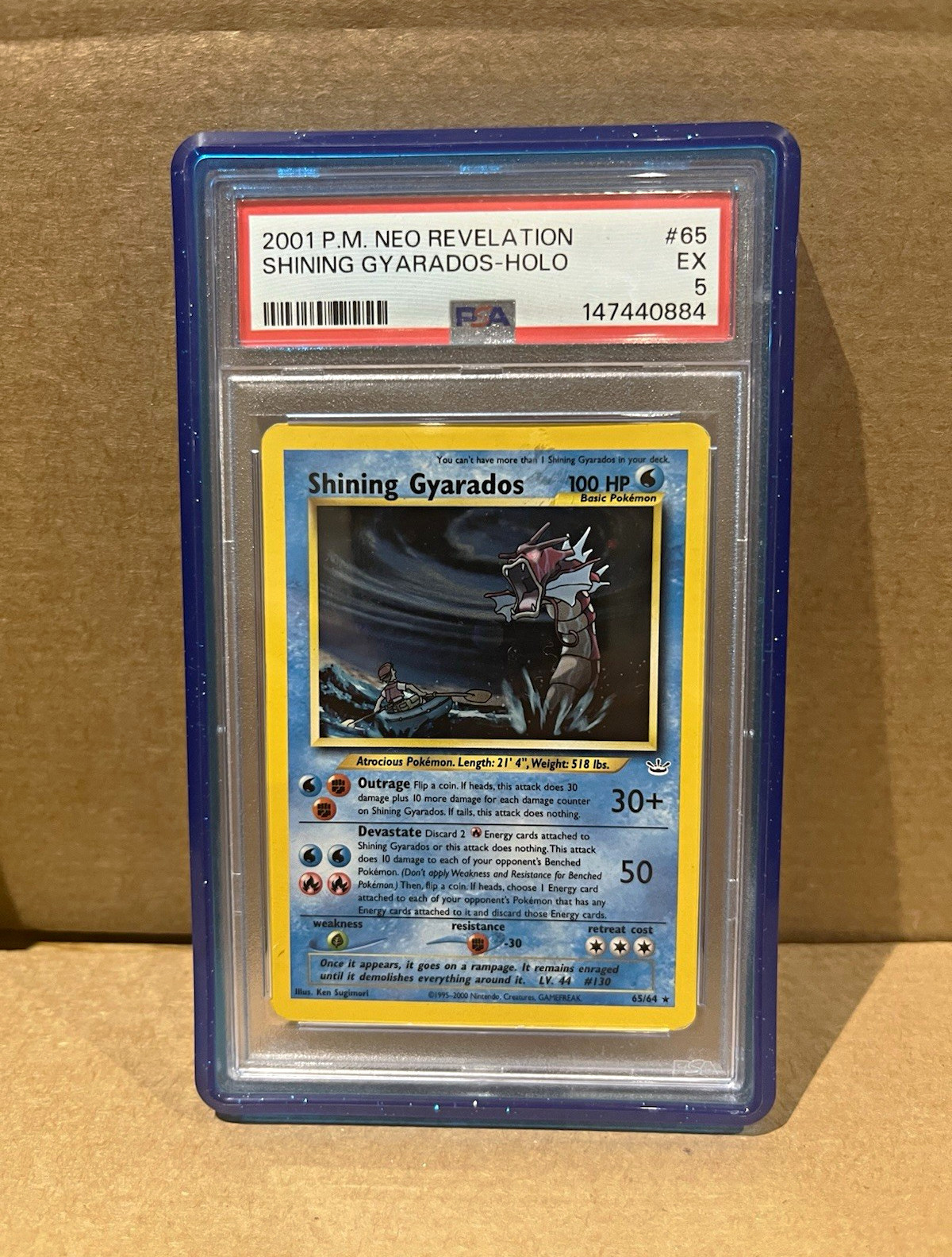 Pokemon Shining Gyarados PSA 5 Neo Revelation 65/64 Holo PSA 147440884
