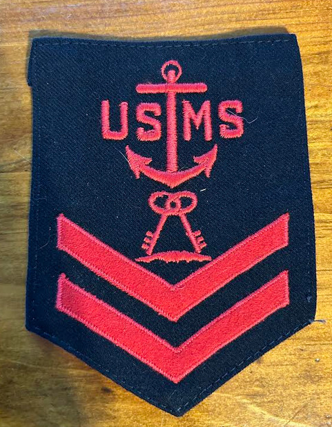 WW2 USMS Storekeeper  Rate - Red on Black Wool  2nd Class