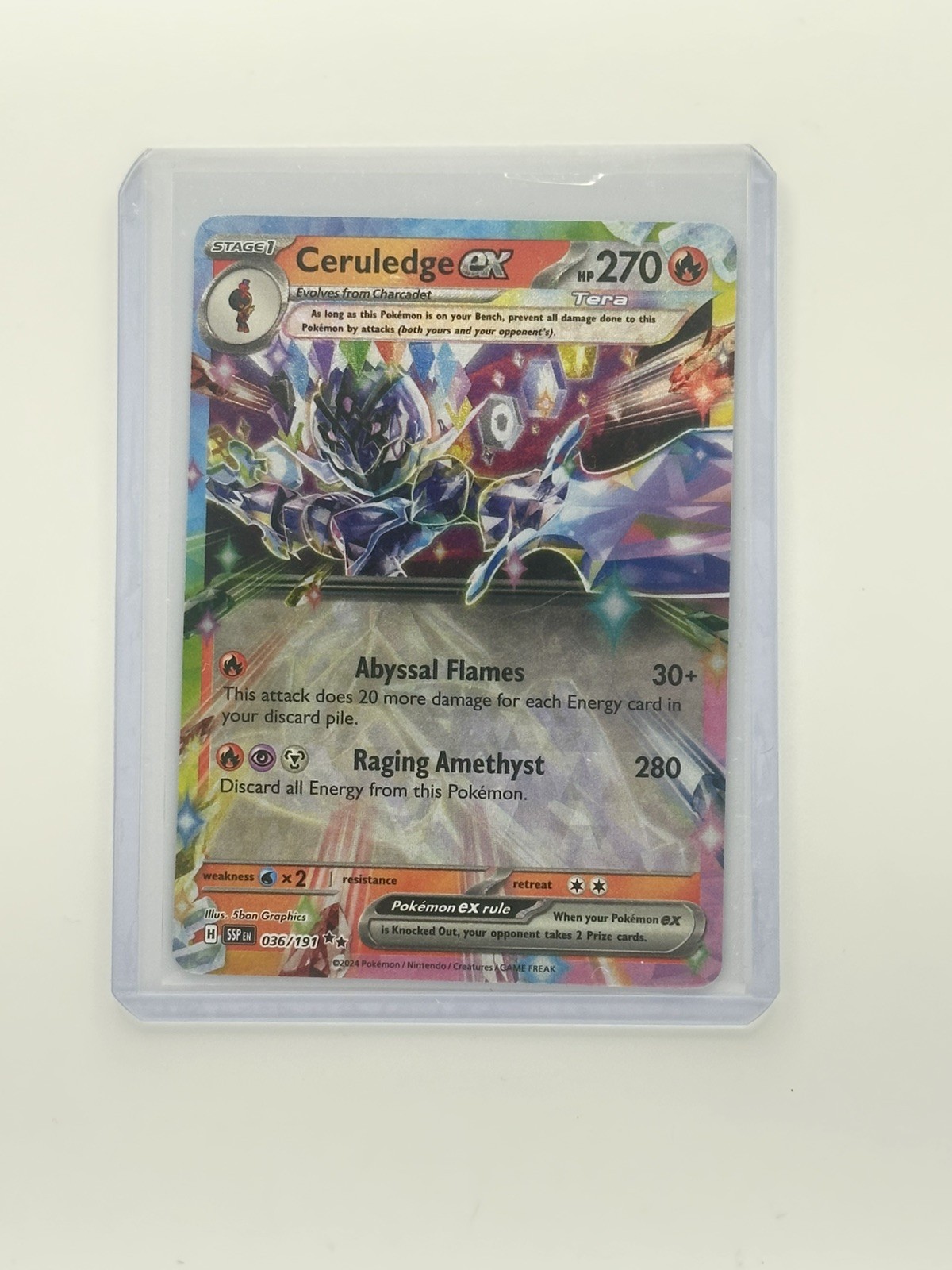 Ceruledge ex 036/191 Surging Sparks Double Rare Pokemon TCG 2024 NM