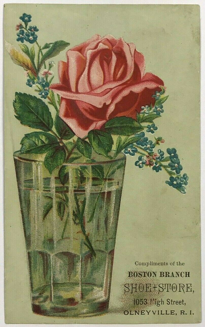Boston Branch Shoe Store 1053 High St Olneyville RI Rhode Island Victorian Card