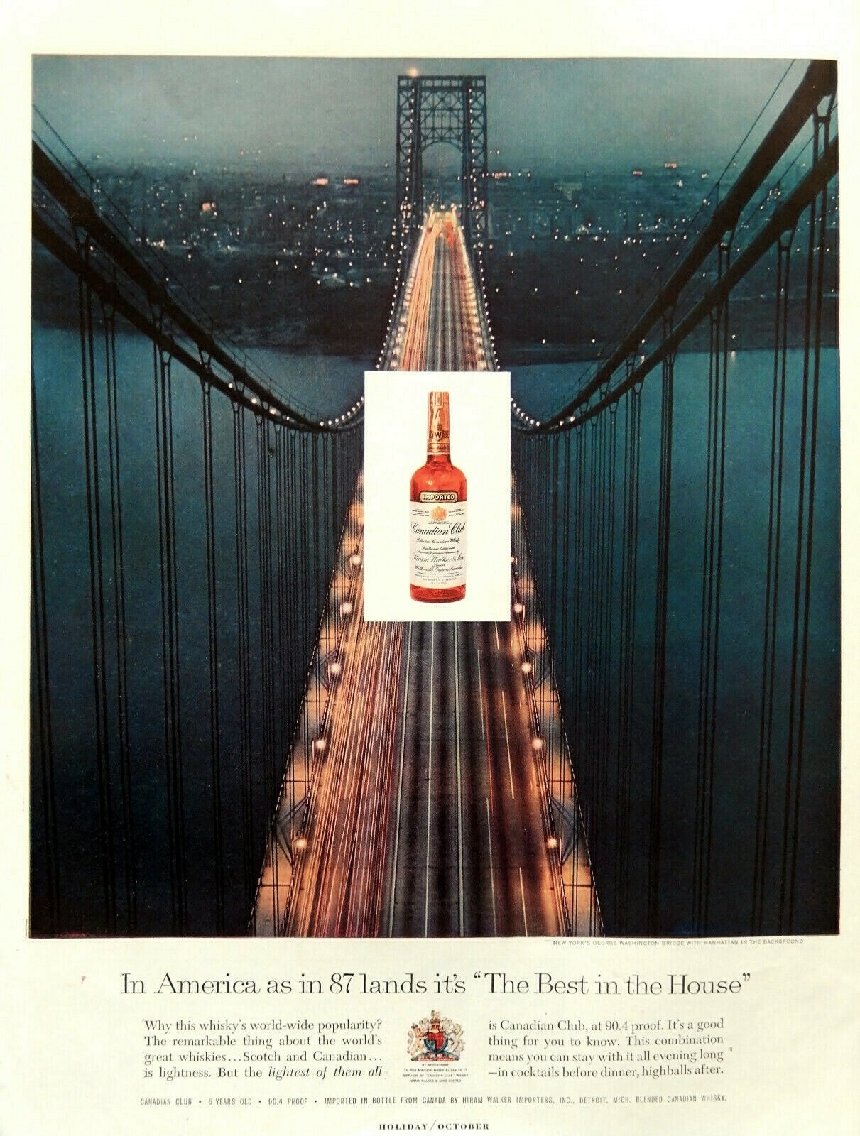 Canadian Club whisky advertisement vintage 1959 original whiskey ad