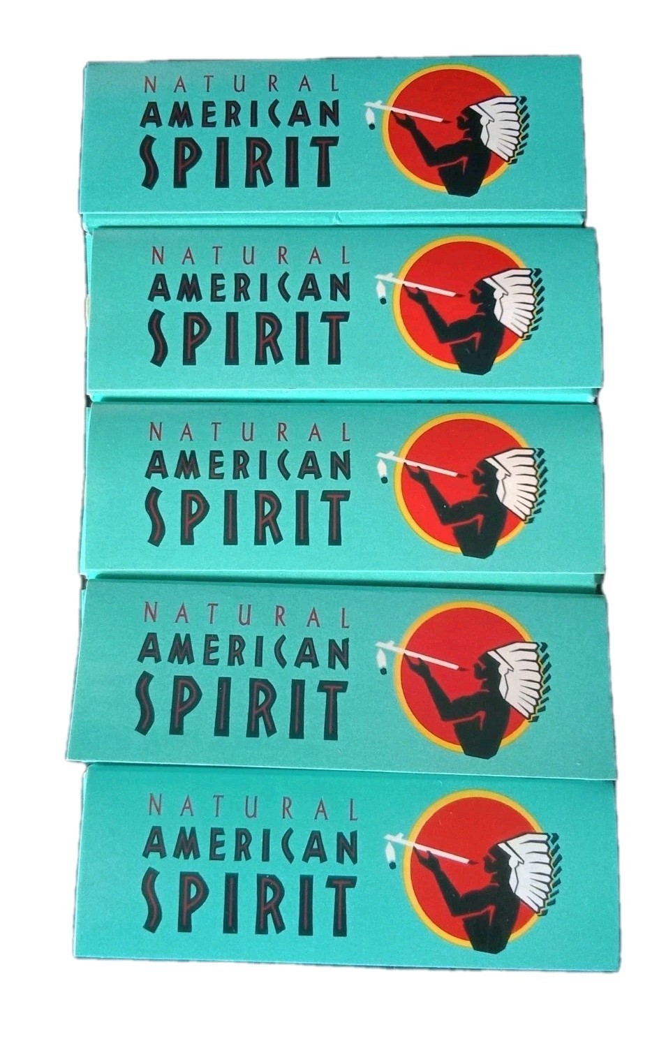 Vintage Natural American Spirit Lot of 5 Packs of 50 Sheets Each Rolling Papers 