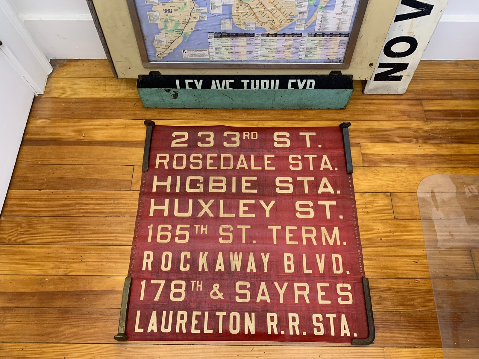 1948 NY NYC QUEENS BUS ROLL SIGN ROSEDALE ROCKAWAY RAILROAD STATION HIGBIE 165th