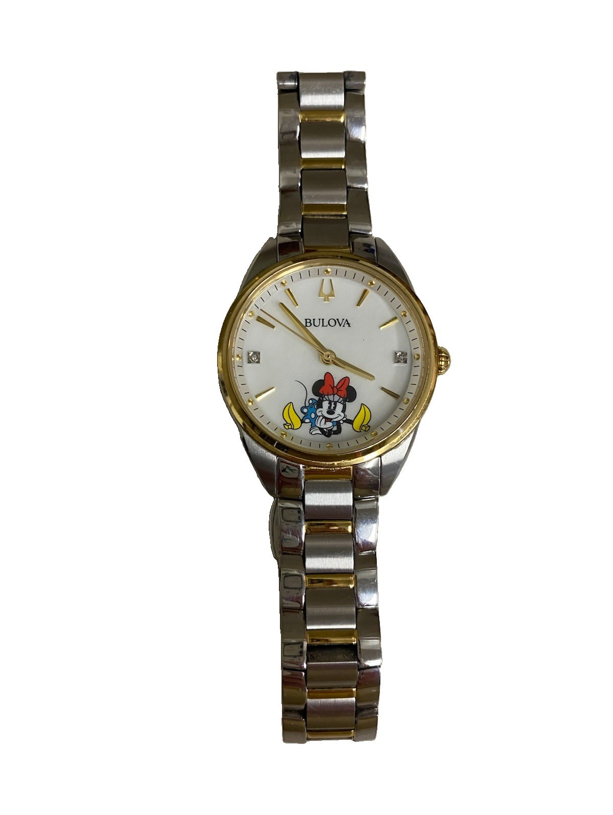 Bulova Disney Parks Minnie Mouse Two-Tone Stainless Steel Wristwatch Bulova Disney Parks Minnie Mouse Two-Tone Stainless Steel Wristwatch