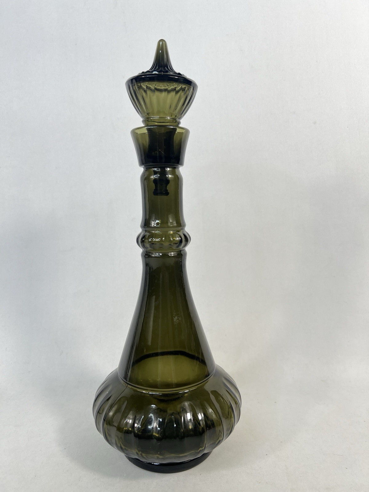 Vtg 1964 Jim Beam I Dream of Jeannie Genie Bottle Smoke Green Glass Decanter 14