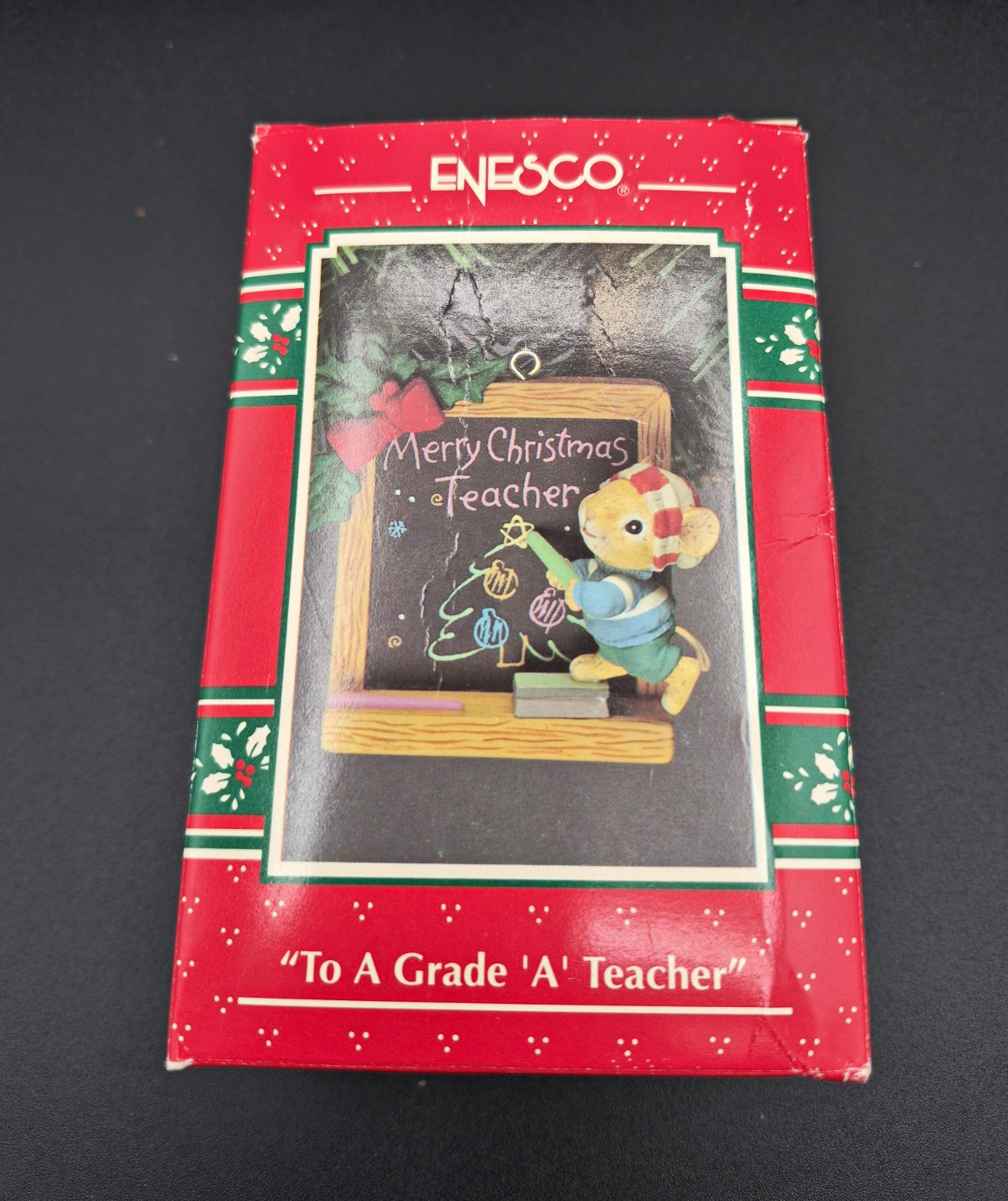 Enesco Treasury of Christmas Ornaments Grade \'A\' Teacher Bear 1993 833037