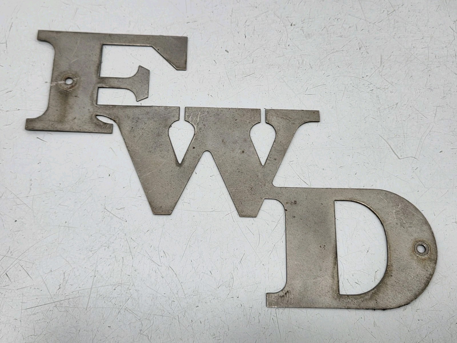 Vintage FWD (Four Wheel Drive) Trucks Radiator Badge Grill Emblem Script Part