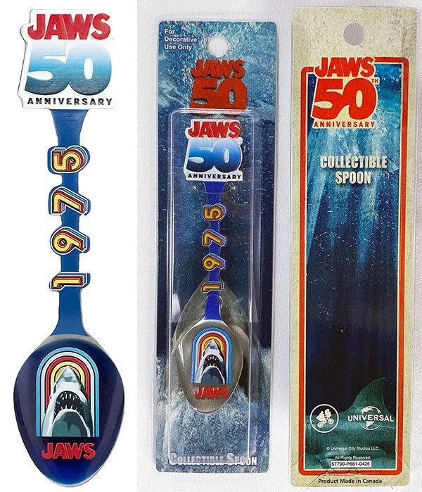 Universal Studios Florida Jaws 50th Anniversary Collectible 1975 Shark Spoon New