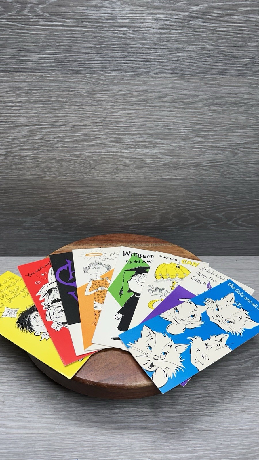Vintage 1960s Studio Design Humorous Greeting Cards Lot 8 Unused No Envelopes