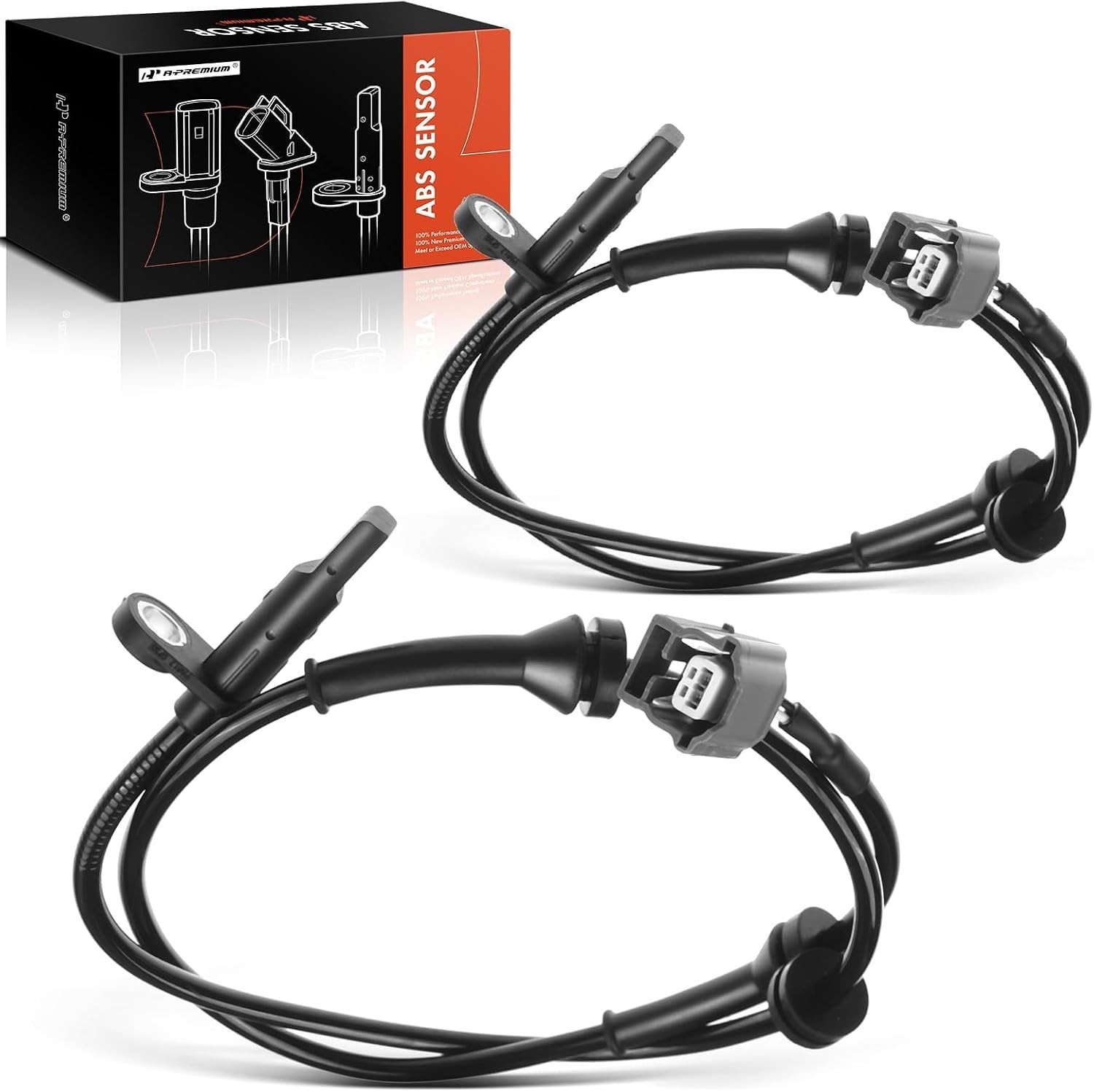 Set of 2 Front Left and Right ABS Wheel Speed Sensor