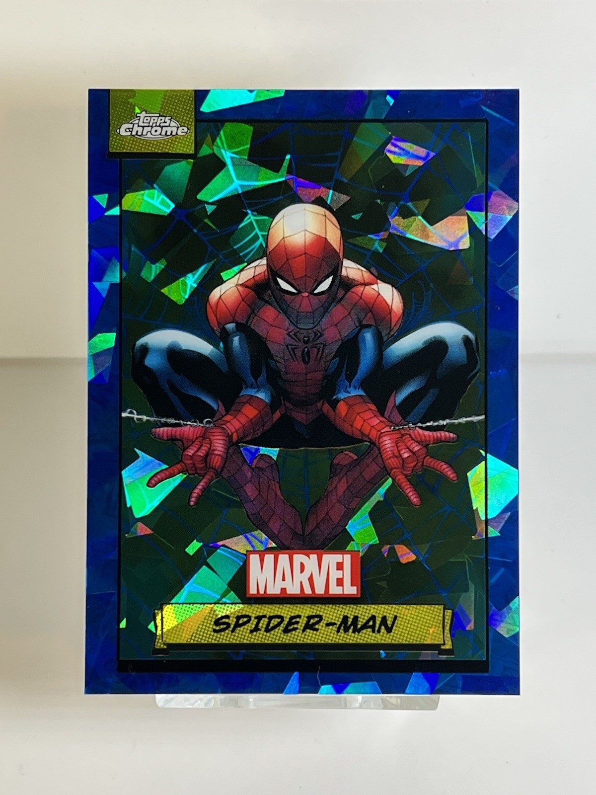 2024 Topps Chrome Sapphire Marvel SPIDER-MAN #1 Blue Color Match PACK FRESH
